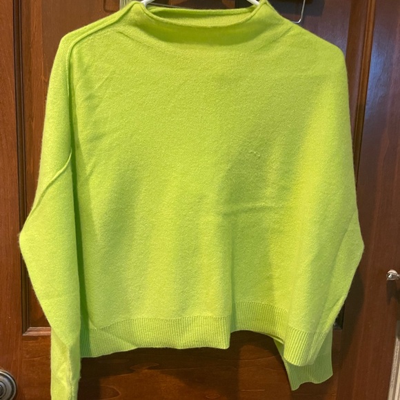 Anthropologie Pilot Line Green Cashmere mock neck sweater Small - Picture 4 of 4